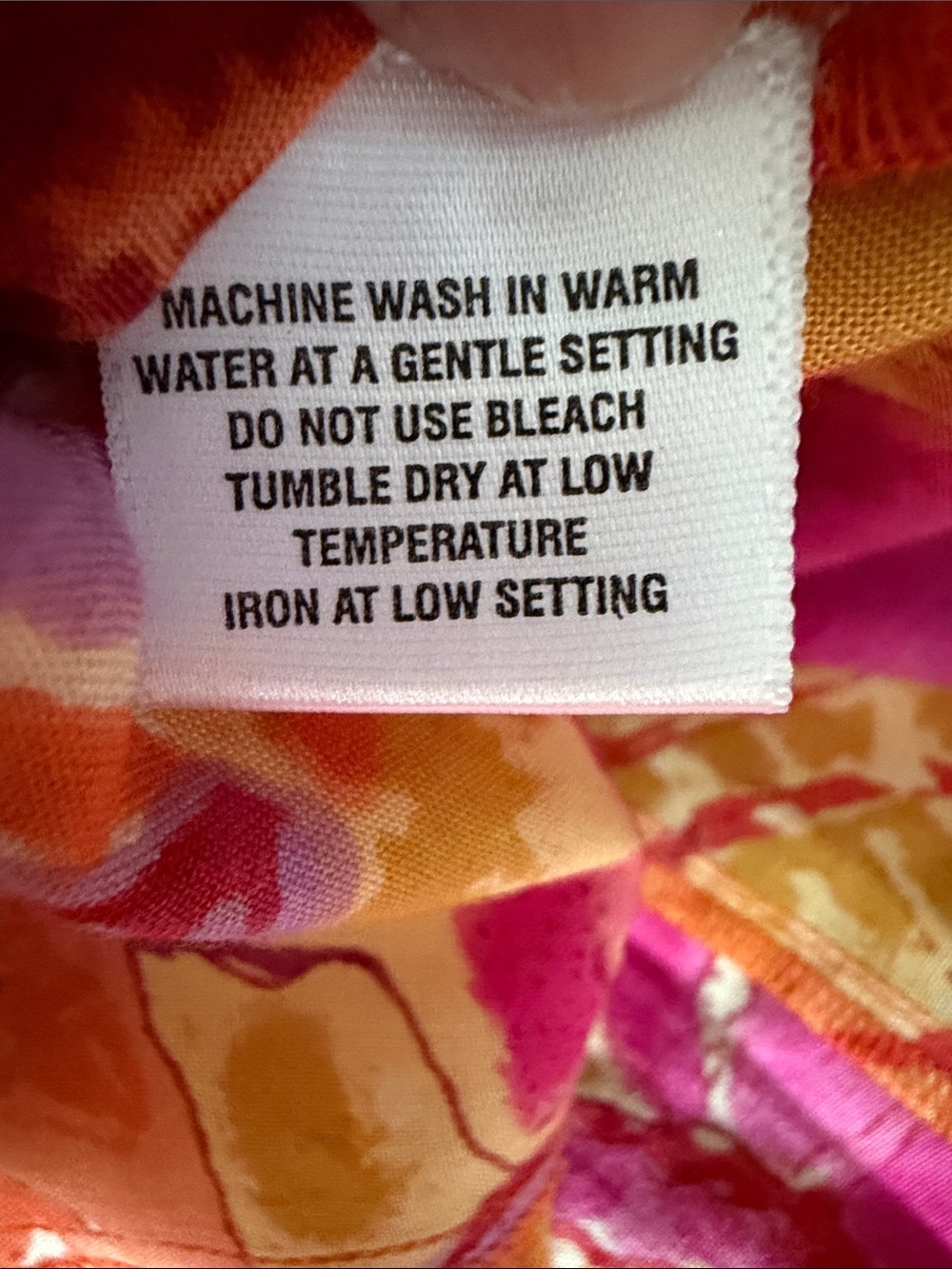 Vintage 90’s Sleeveless Maxi Dress in Fuchsia & Orange Floral Print - Picture 10 of 10